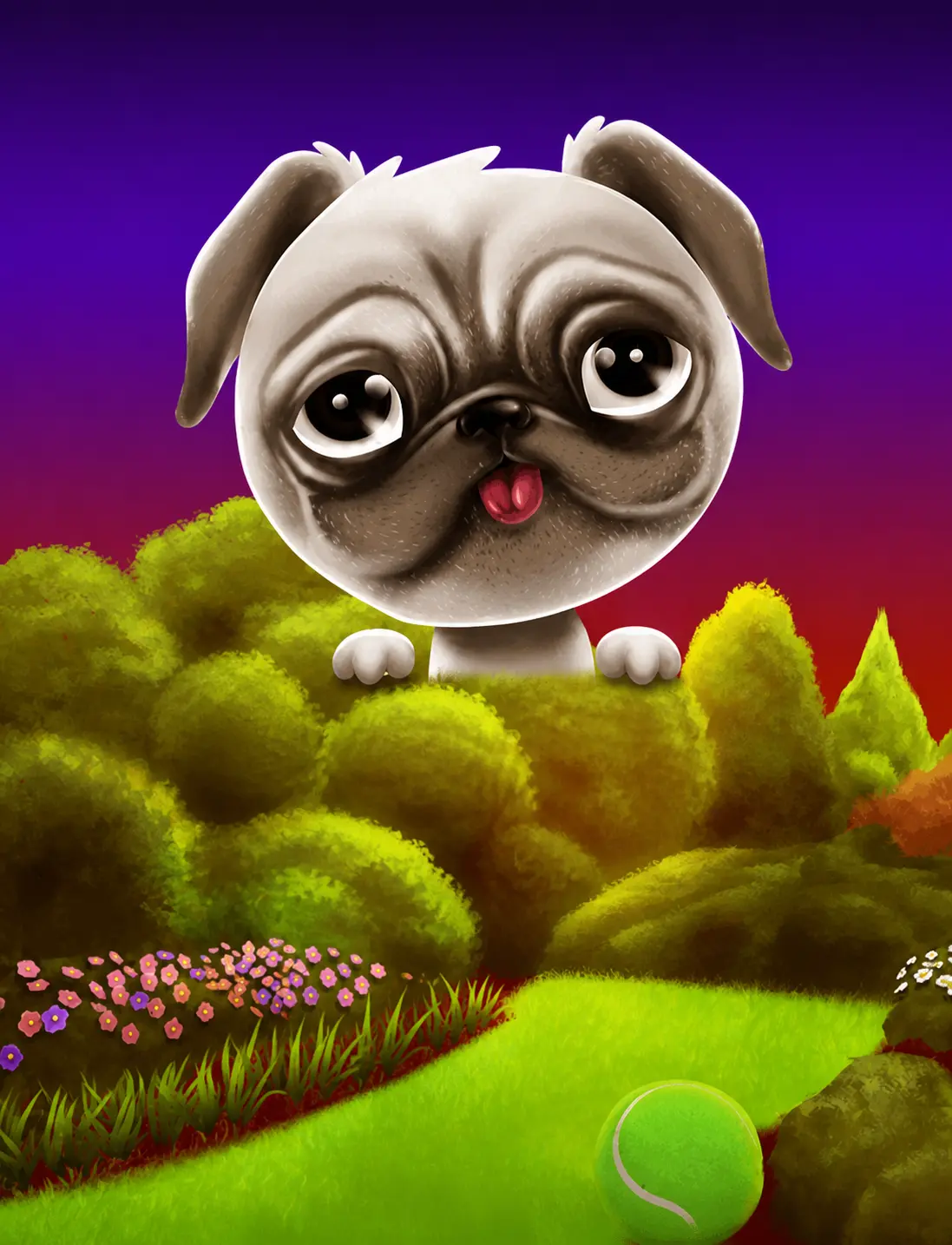 Crazy Pug by Swntt